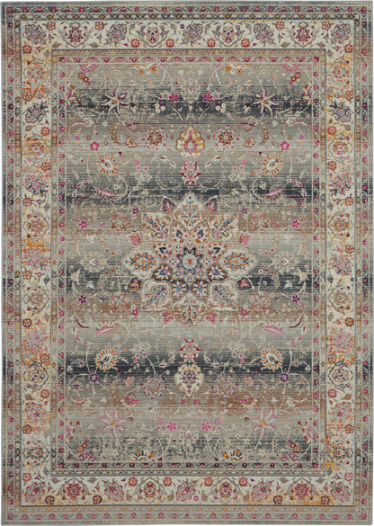 Nourison Home Vintage Kashan VKA01 Grey Traditional Power-loomed Rug