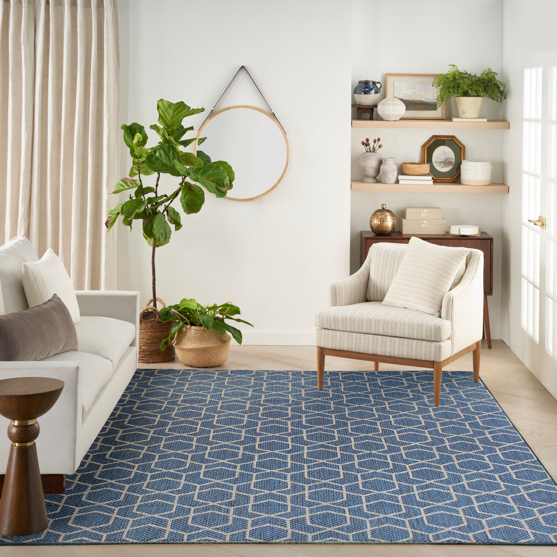 Nourison Home Horizon Indoor/Outdoor  Denim  Contemporary