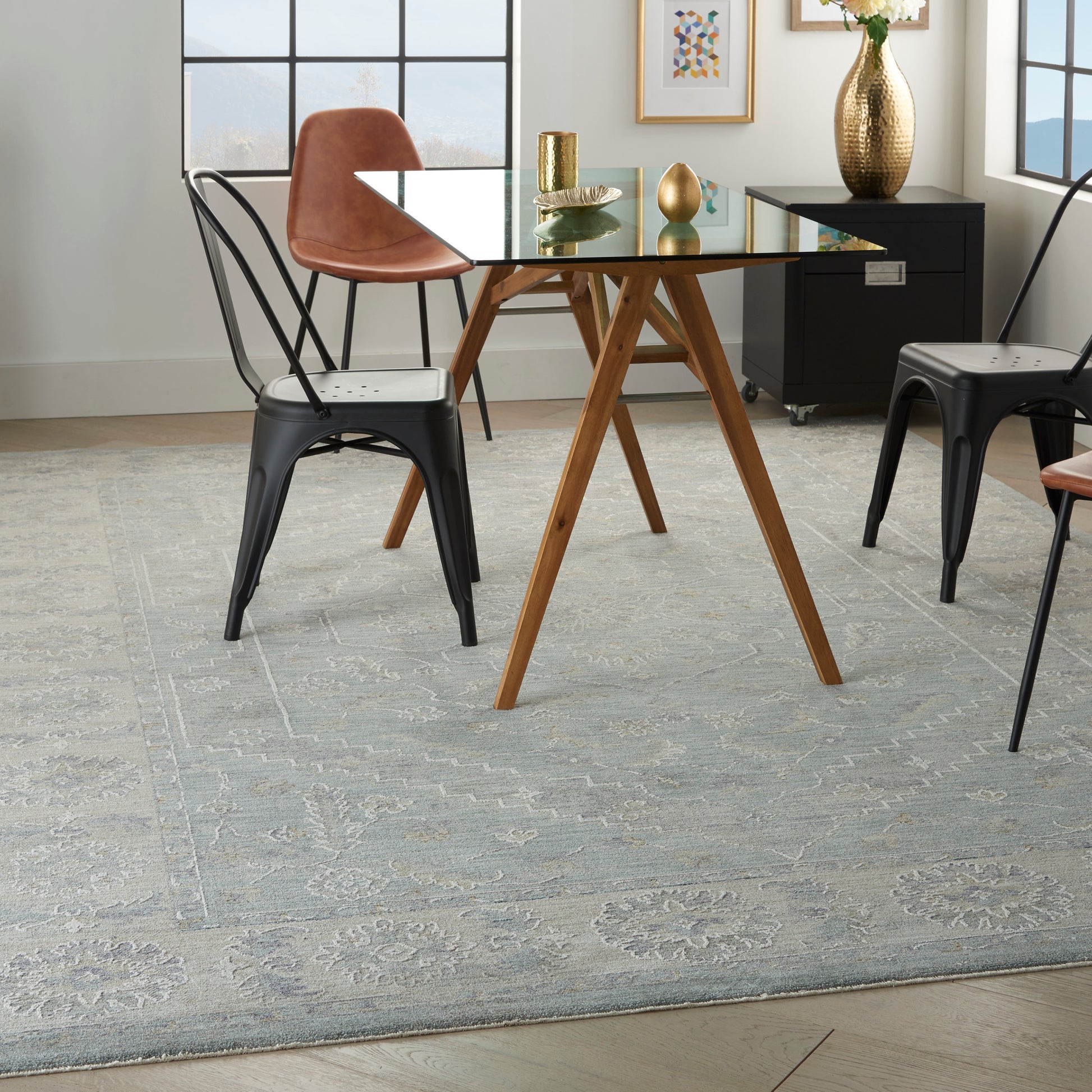 Nourison Home Infinite  Blue  Traditional