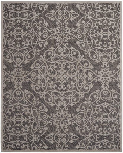 Nourison Home Damask  Grey  Traditional