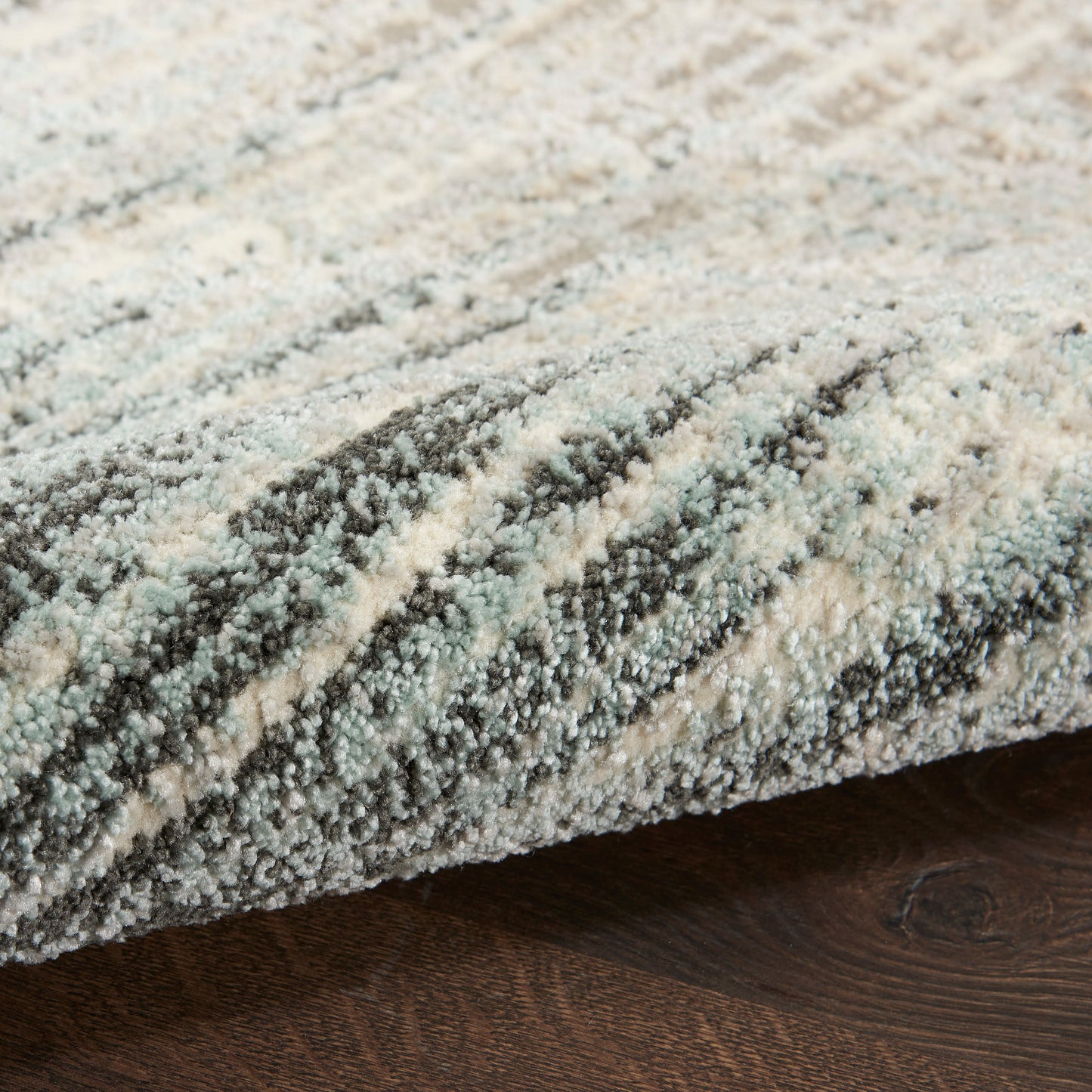 Nourison Home Marmara  Teal Grey  Contemporary