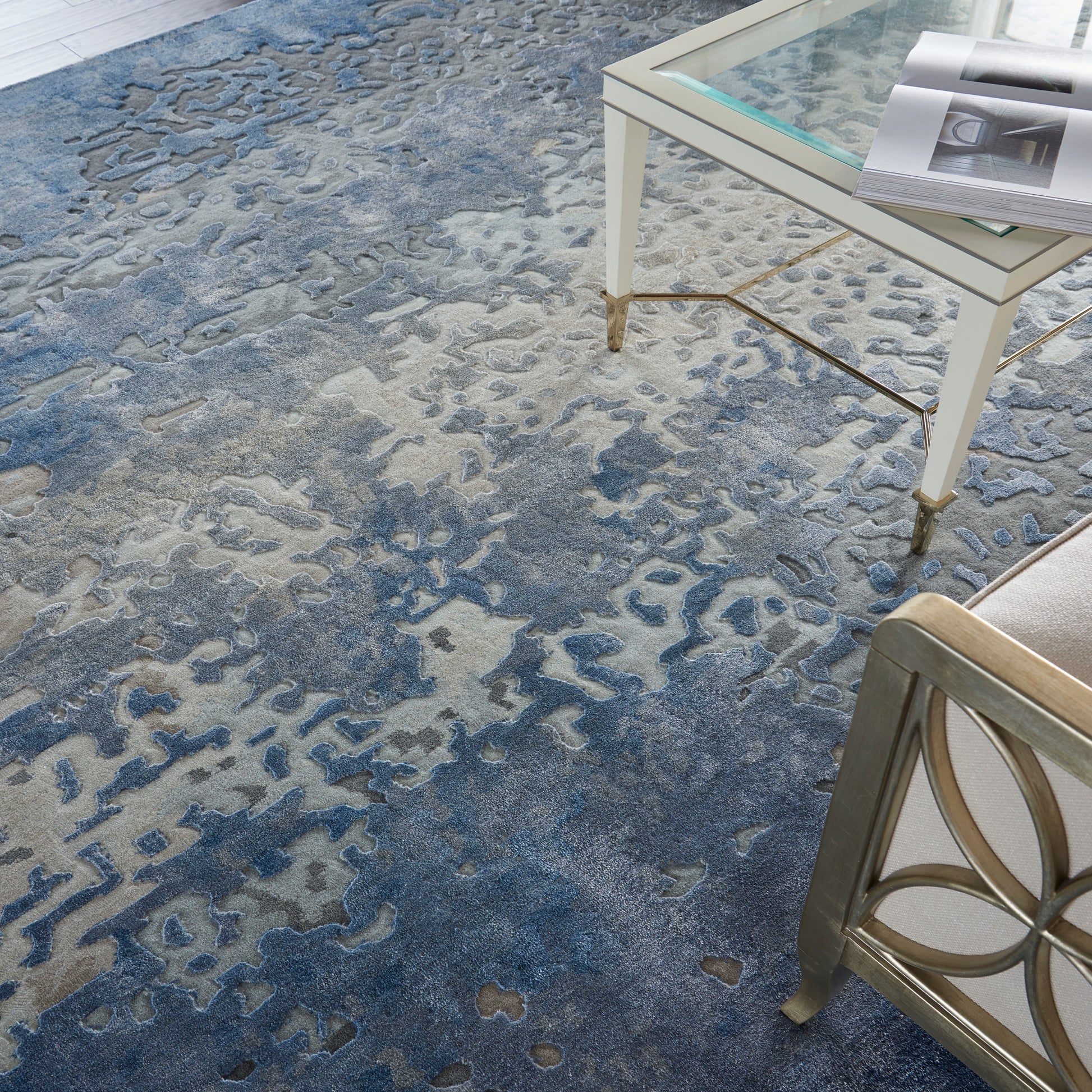 Nourison Home Prismatic  Denim  Contemporary