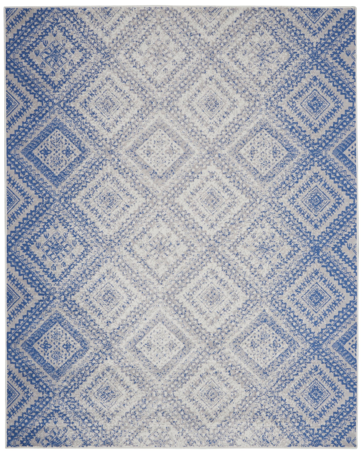 Nourison Home Whimsicle WHS17 Ivory Blue Contemporary Power-loomed Rug