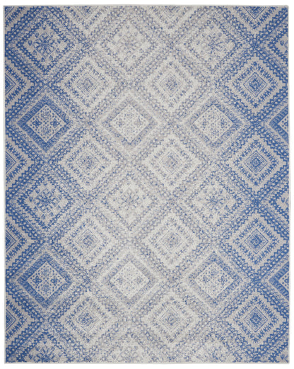 Nourison Home Whimsicle WHS17 Ivory Blue Contemporary Power-loomed Rug