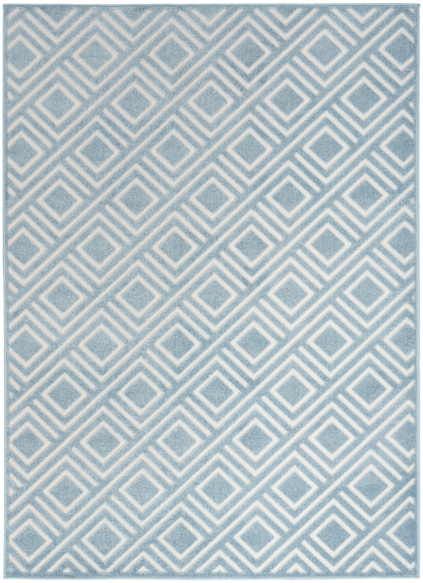 Nourison Home Care Free CAF03 Blue Contemporary Loom-woven Rug