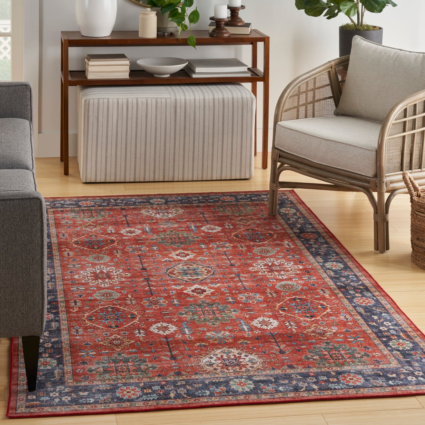 Nourison Home Fulton  Rust  Traditional