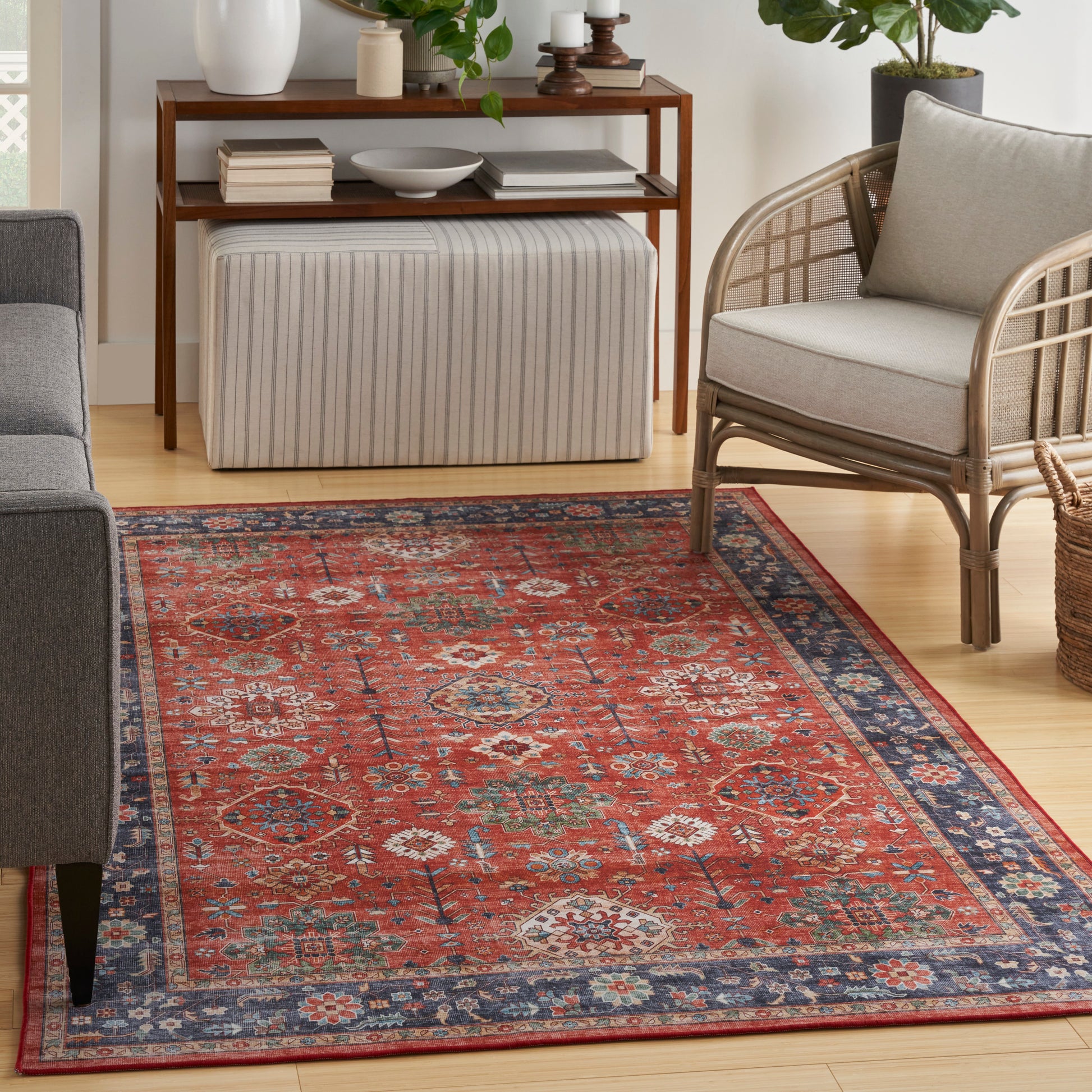 Nourison Home Fulton  Rust  Traditional