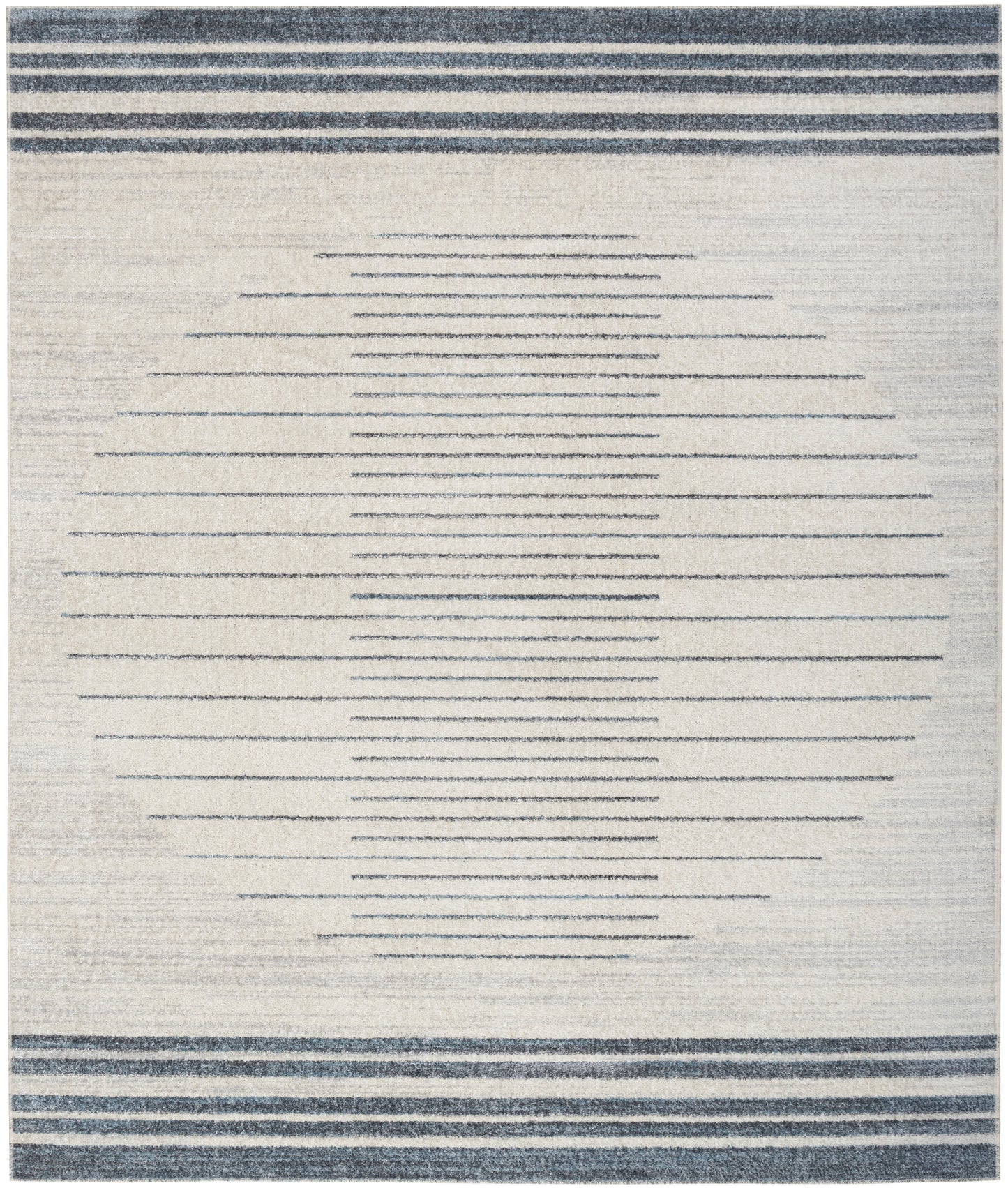 Nourison Home Astra Machine Washable ASW04 Ivory Blue Contemporary Power-loomed Rug