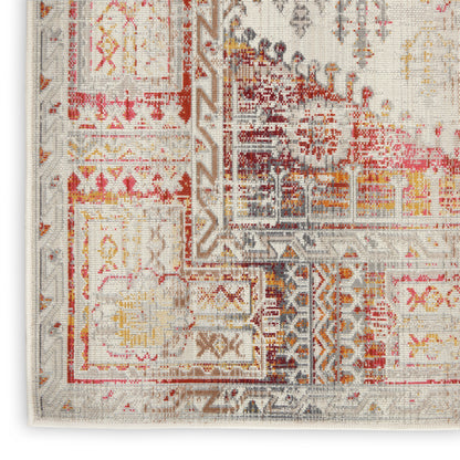 Nourison Home Vintage Kashan  Ivory Red  Traditional