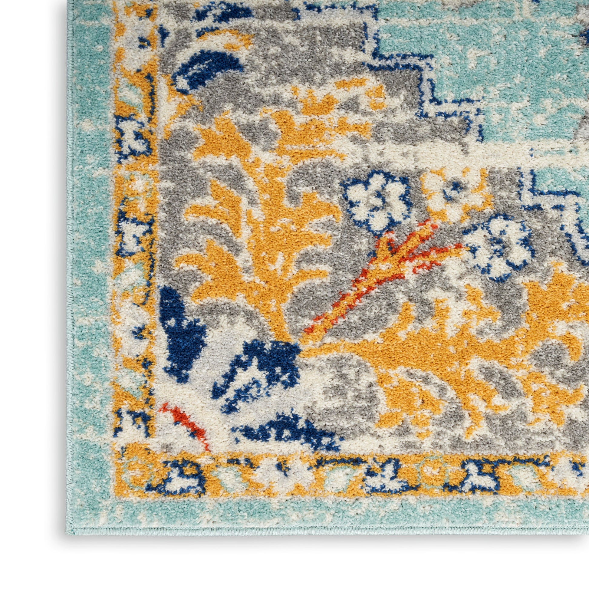 Nourison Home Passion  Aqua Multicolor  Traditional