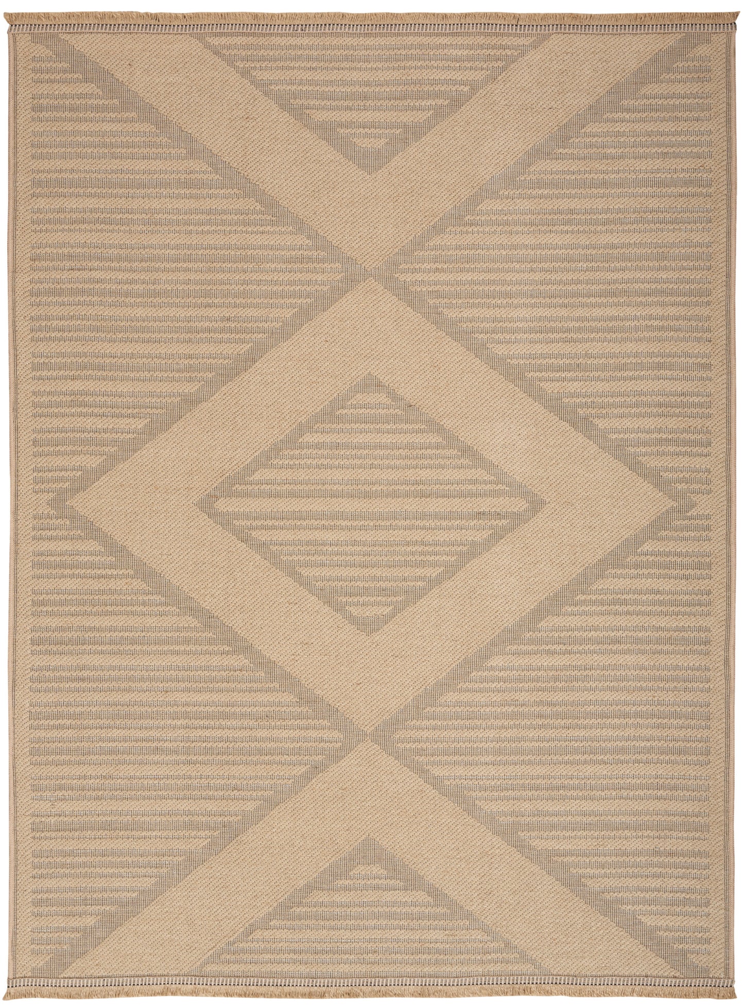 Nourison Home Washable Jute WSJ01 Natural Beige Contemporary Loom-woven Rug