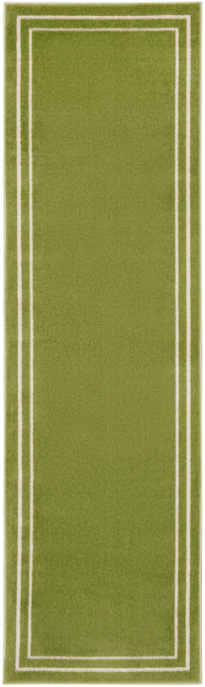 Nourison Home Nourison Essentials NRE02 Green Ivory Contemporary Power-loomed Rug