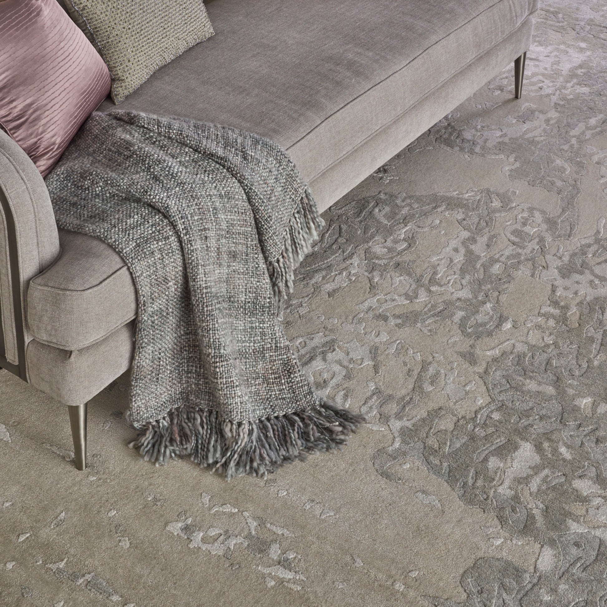 Nourison Home Silk Shadows  Sand  Contemporary