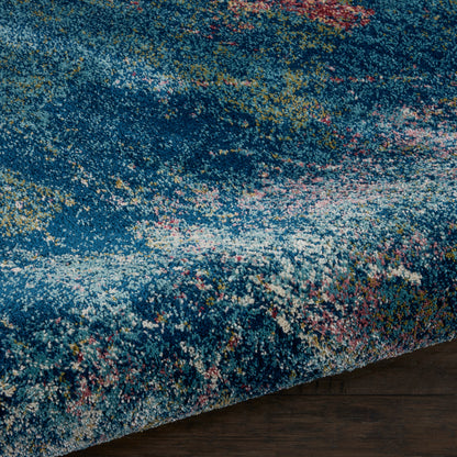 Nourison Home Fusion  Blue Multicolor  Contemporary
