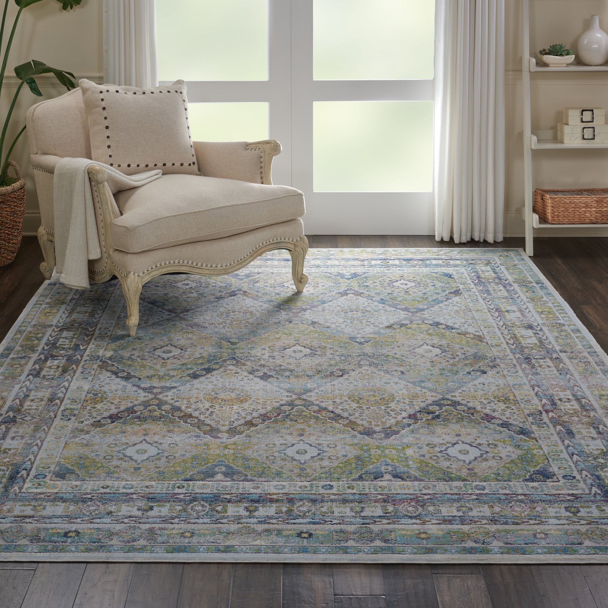 Nourison Home Ankara Global  Blue Green  Traditional