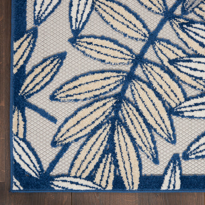 Nourison Home Aloha  Ivory Navy  Contemporary
