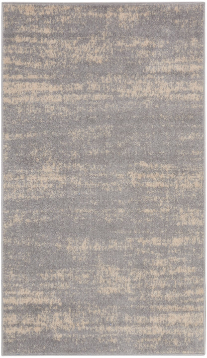 Nourison Home Nourison Essentials NRE03 Grey Beige Contemporary Power-loomed Rug