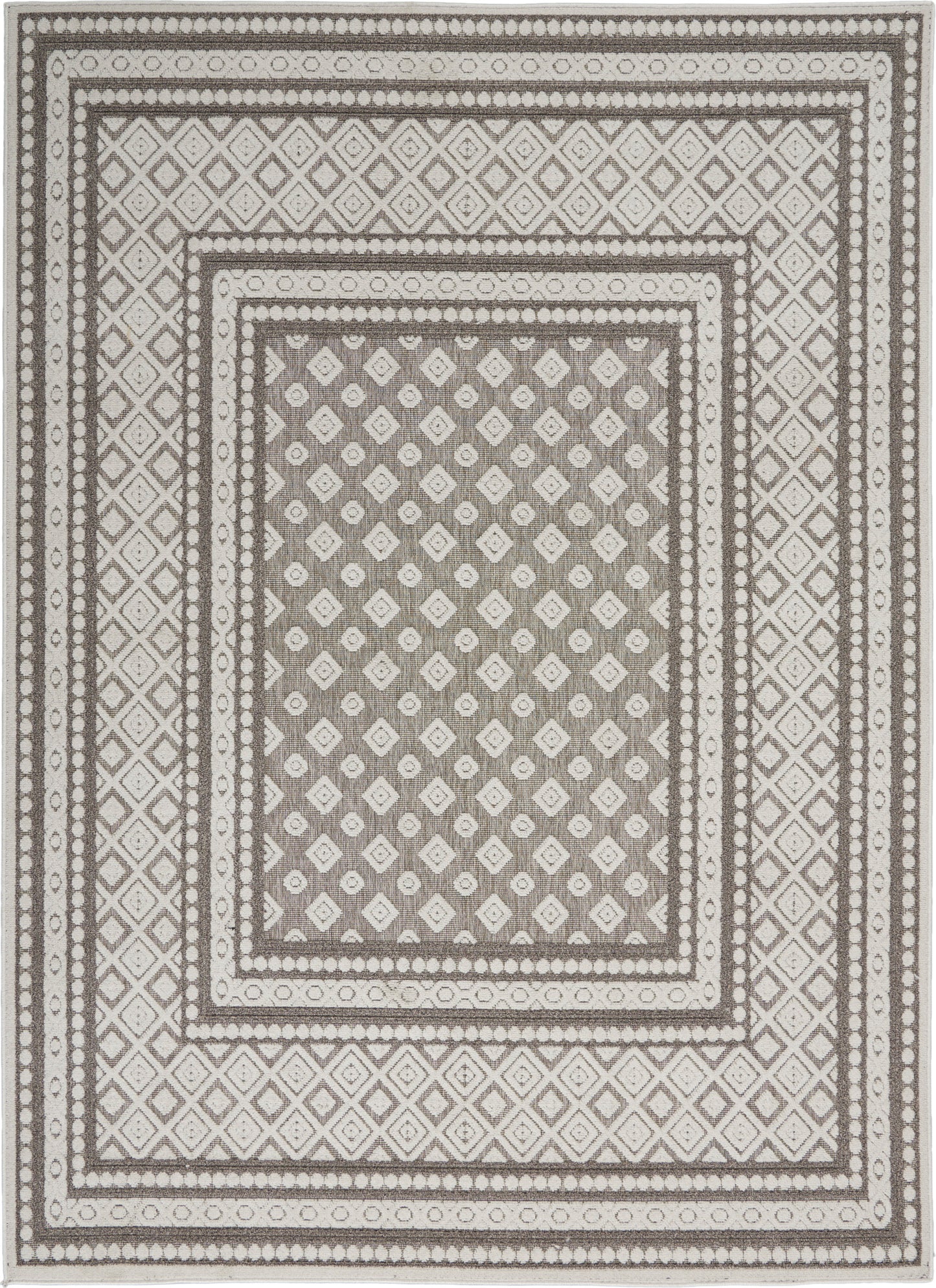 Nourison Home Key Largo KLG02 Light Grey Transitional Power-loomed Rugs