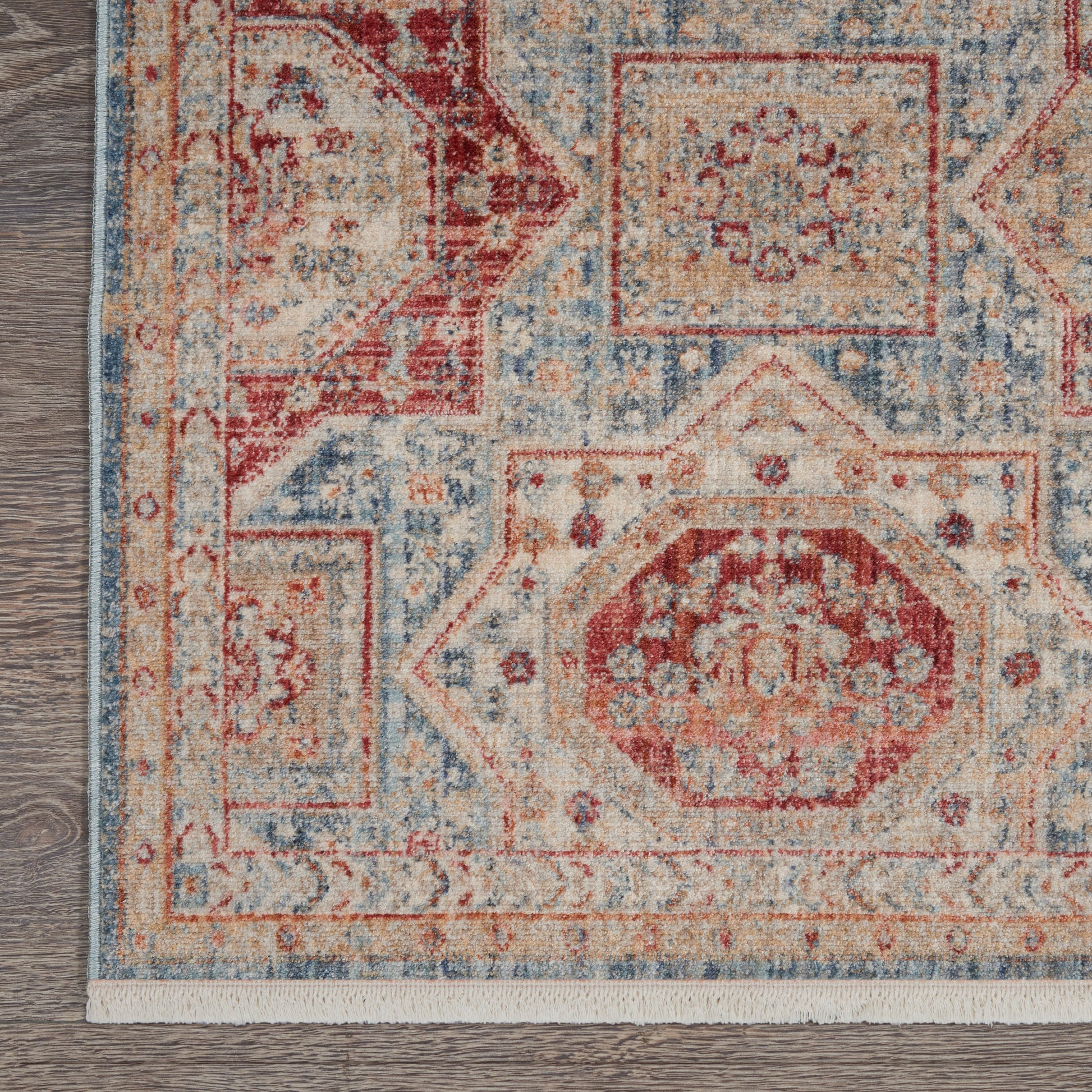 Nourison Home Homestead  Blue Multicolor  Traditional
