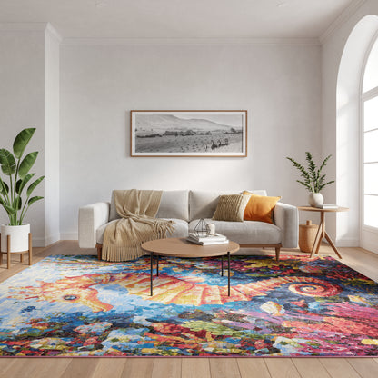 Nourison Home Color Splash  Multicolor  Contemporary