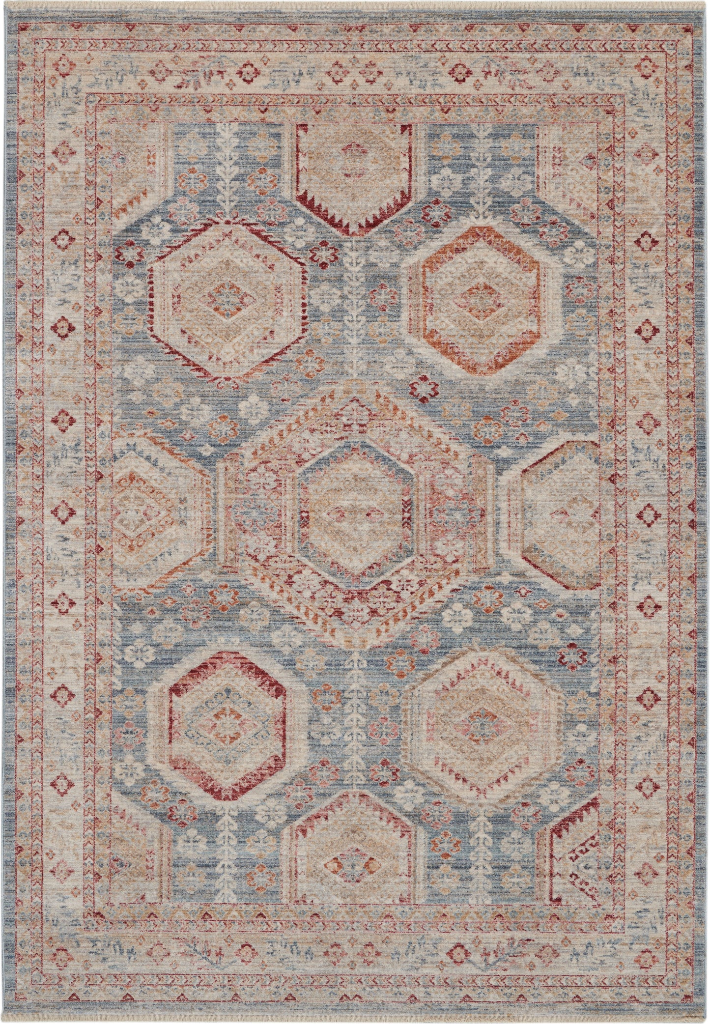Nourison Home Homestead  Light Blue Multi  Traditional