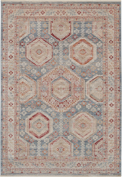Nourison Home Homestead  Light Blue Multi  Traditional