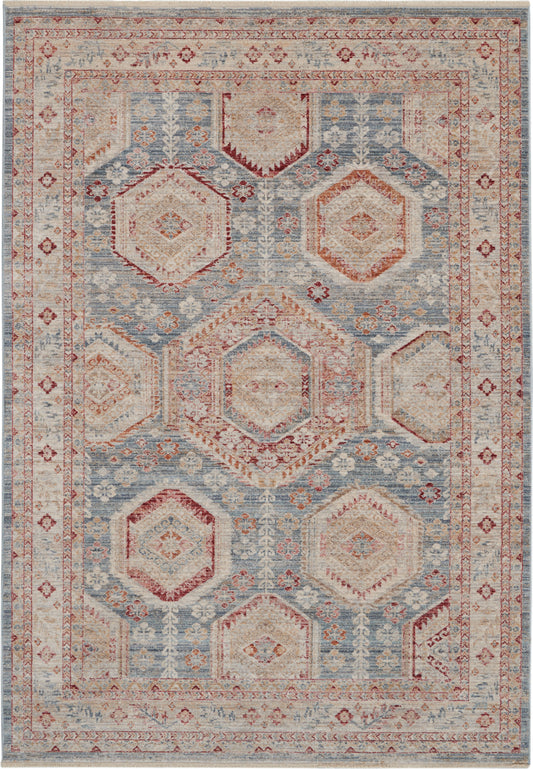 Nourison Home Homestead  Light Blue Multi  Traditional