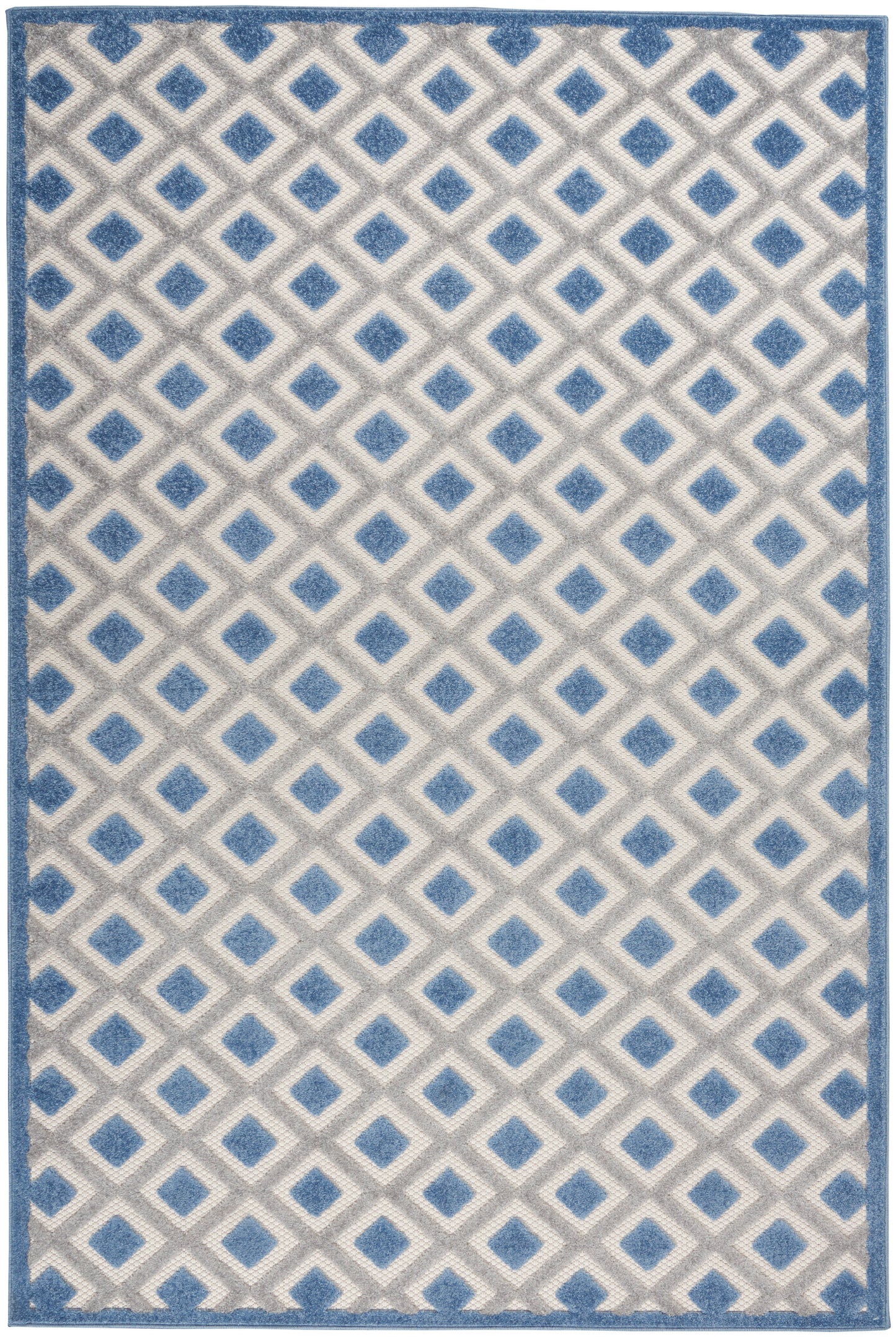 Nourison Home Aloha ALH26 Blue Grey Contemporary Power-loomed Rugs