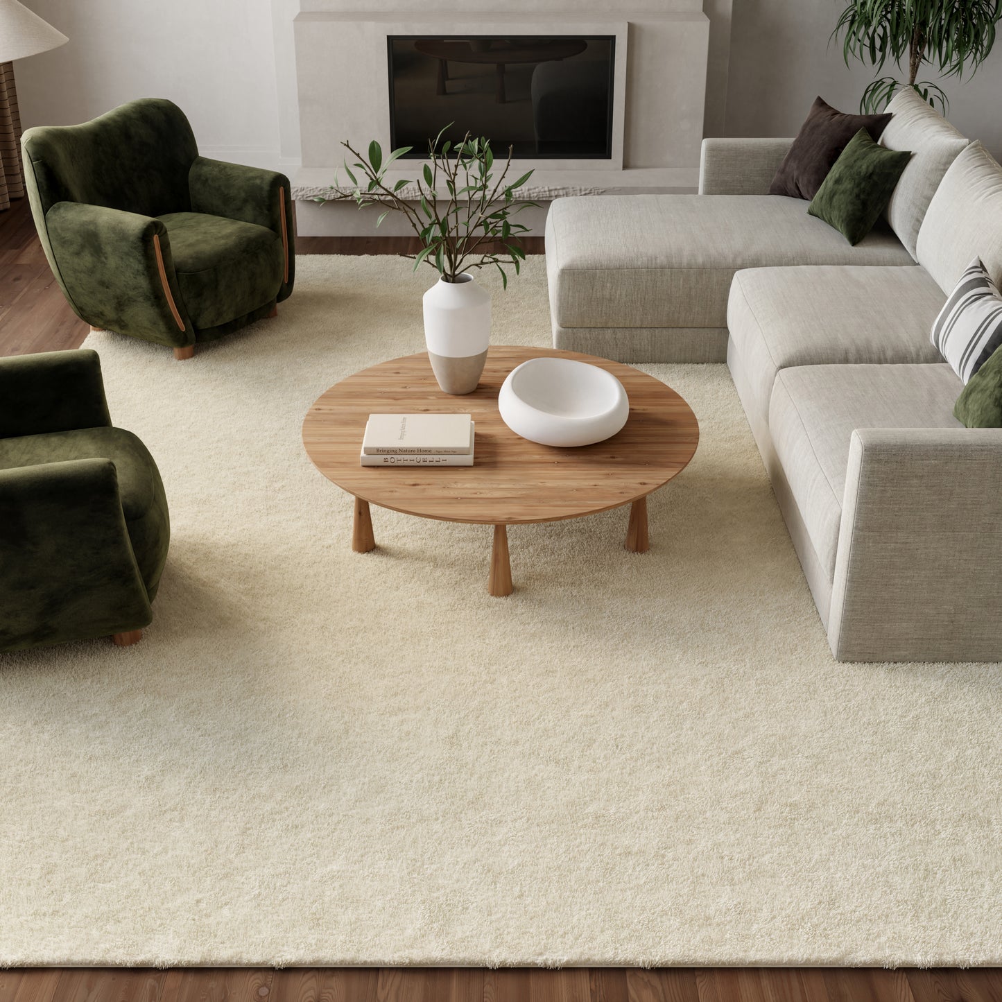 Nourison Home Plush Cloud  Ivory  Contemporary