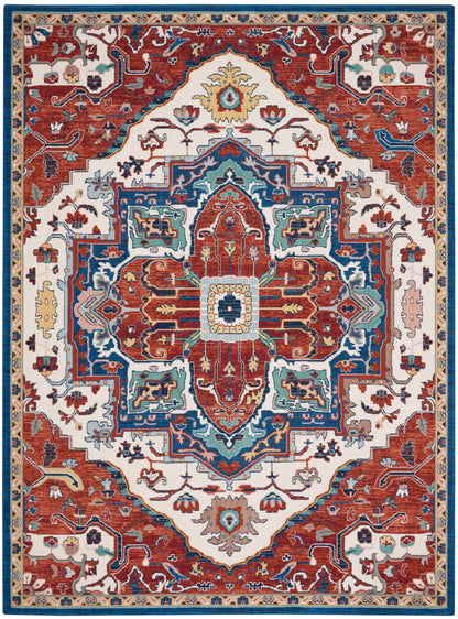 Nourison Home Parisa PSA01 Brick Ivory Traditional Loom-woven Rug