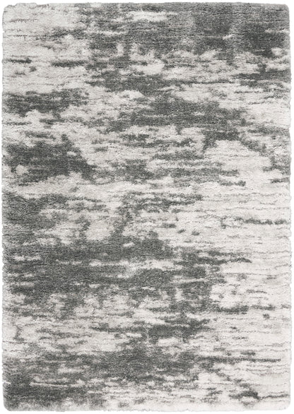 Nourison Home Dreamy Shag DRS02 Charcoal Ivory Contemporary Power-loomed Rug