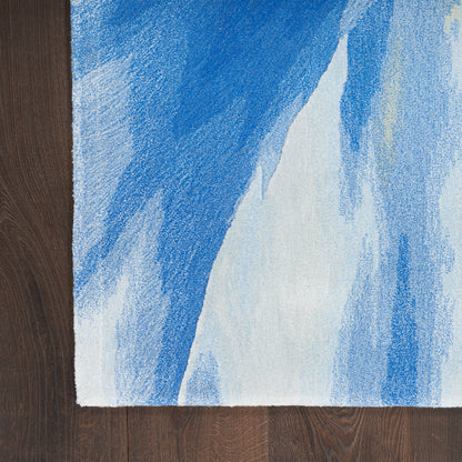 Nourison Home Prismatic  Blue Multicolor  Contemporary