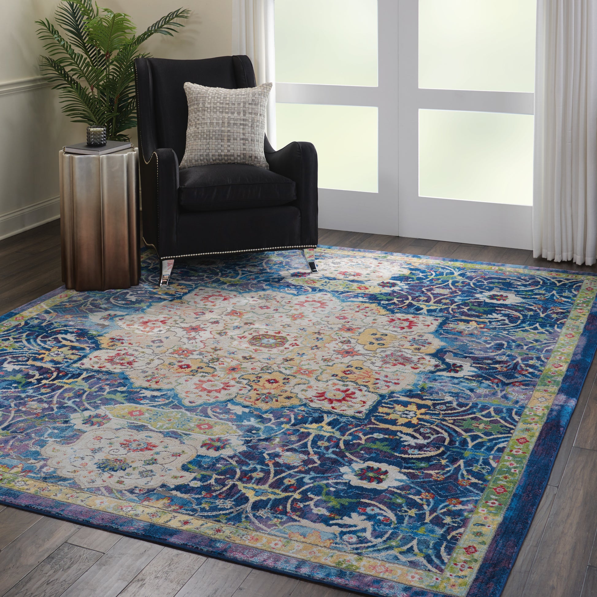 Nourison Home Ankara Global  Blue  Traditional