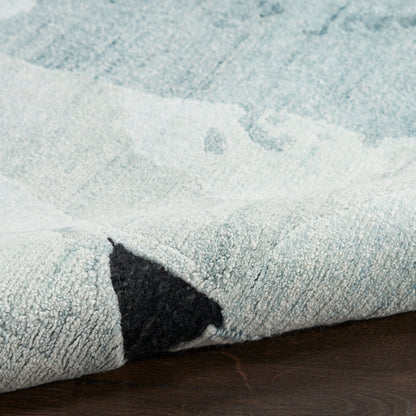 Nourison Home Silk Shadows  Blue Pink  Contemporary