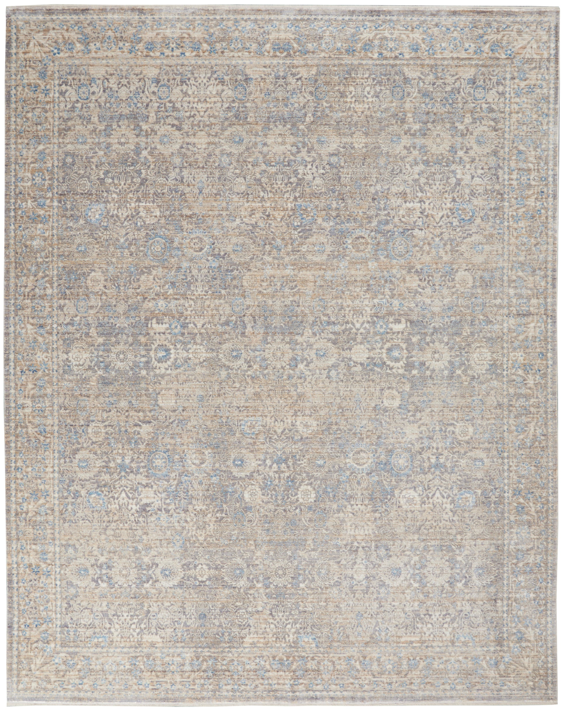 Nourison Home Lustrous Weave  Ivory Blue  