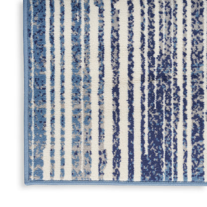 Nourison Home Grafix  Blue Grey  Contemporary