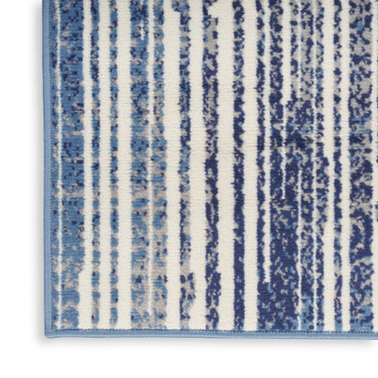 Nourison Home Grafix  Blue Grey  Contemporary