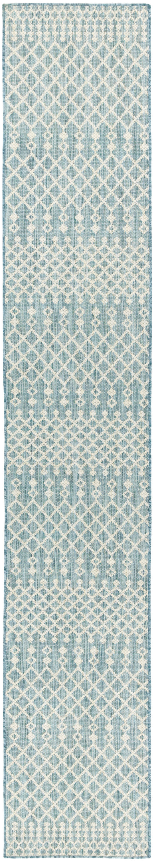 Nourison Home Positano POS02 Aqua Contemporary Power-loomed Rug