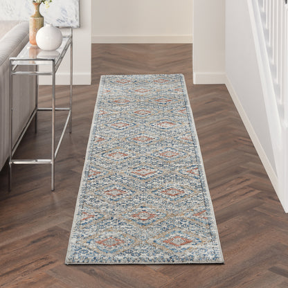 Nourison Home Quarry  Blue Ivory  Contemporary