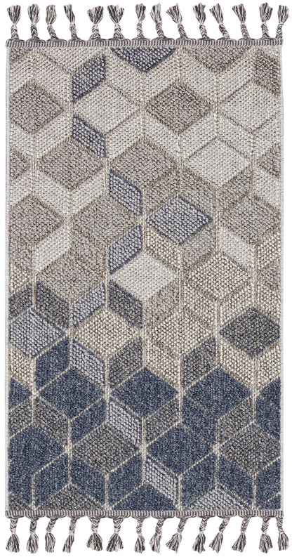 Nourison Home Paxton PAX02 Grey Slate Contemporary Power-loomed Rug