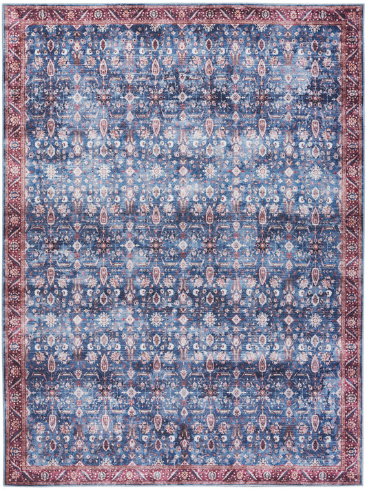 Nourison Home Grand Washables  Blue Brick  Traditional