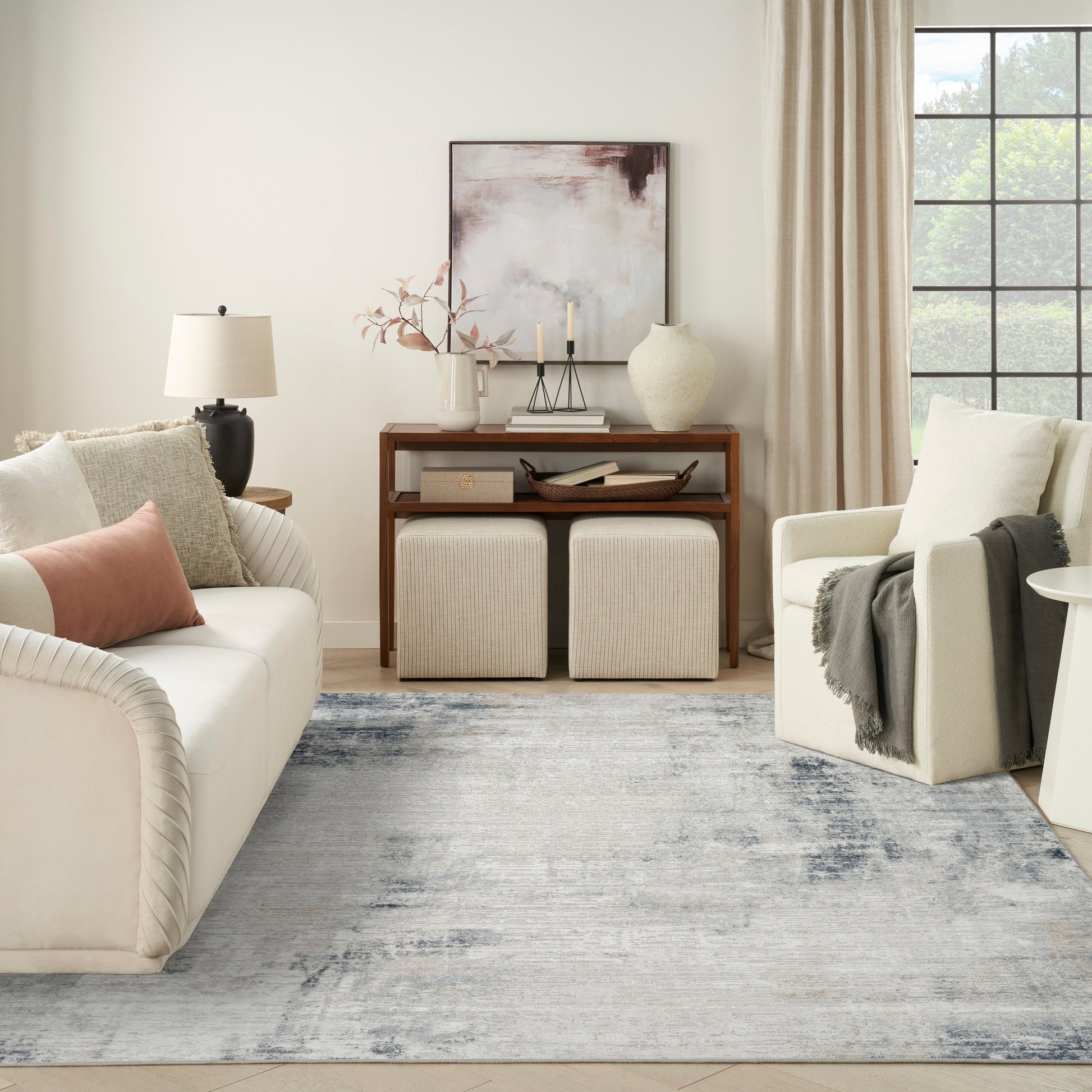 Nourison Home Dekor  Grey Navy  Contemporary