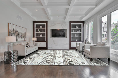 Artisan Olivia White Ivory Modern Crafted Rug