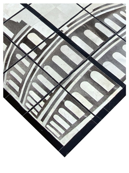 Artisan Olivia White Grey Modern Crafted Rug