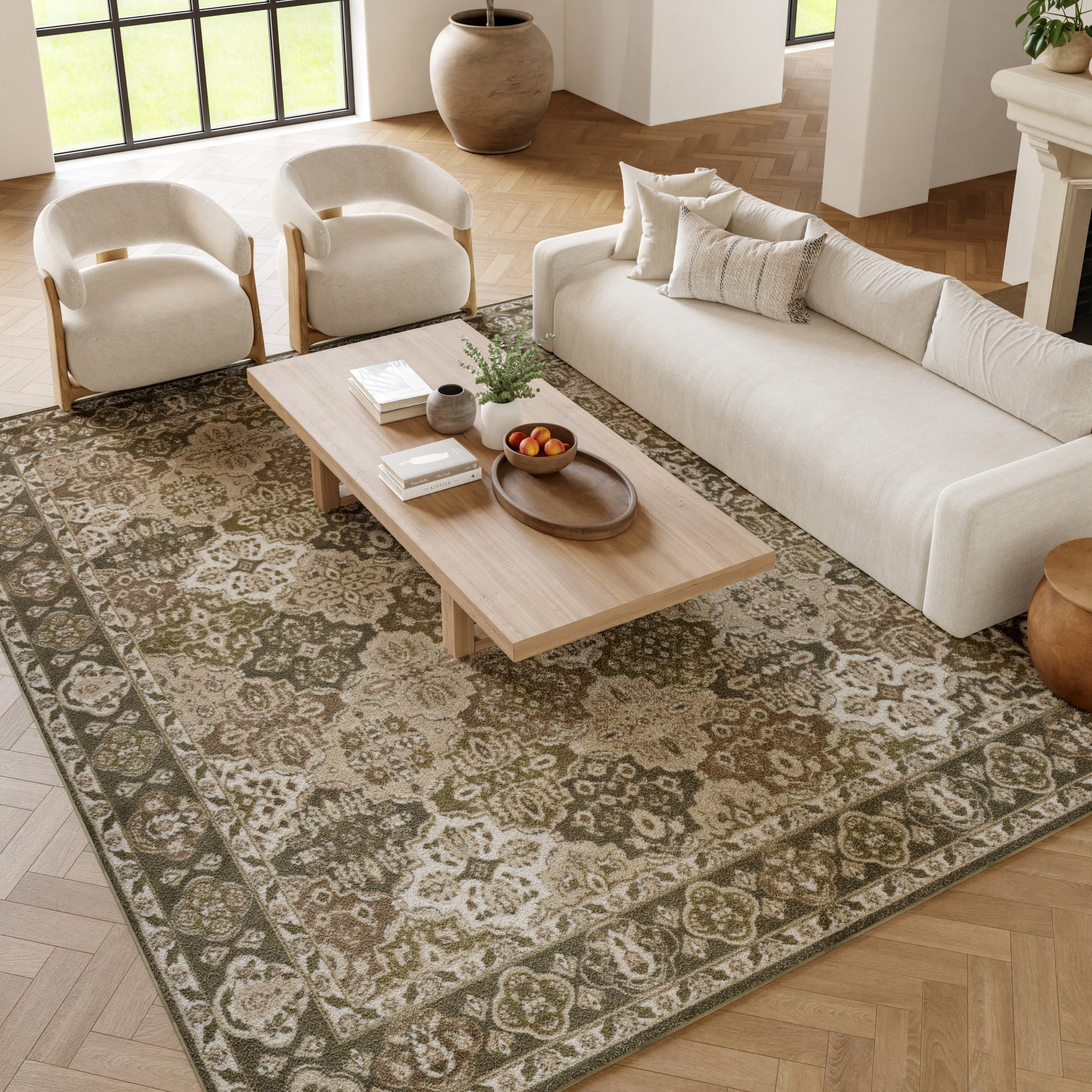 Nourison Home Grafix  Green  Traditional