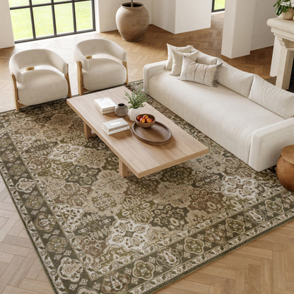 Nourison Home Grafix  Green  Traditional