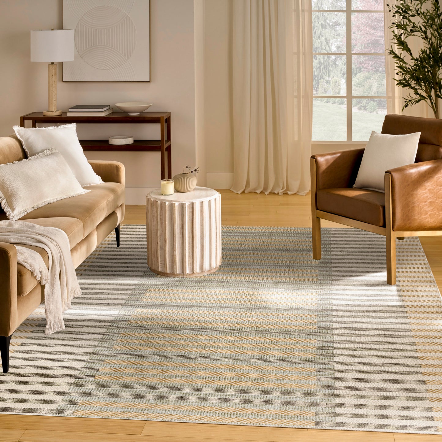 Nourison Home Nordic  Ivory Multicolor  Contemporary
