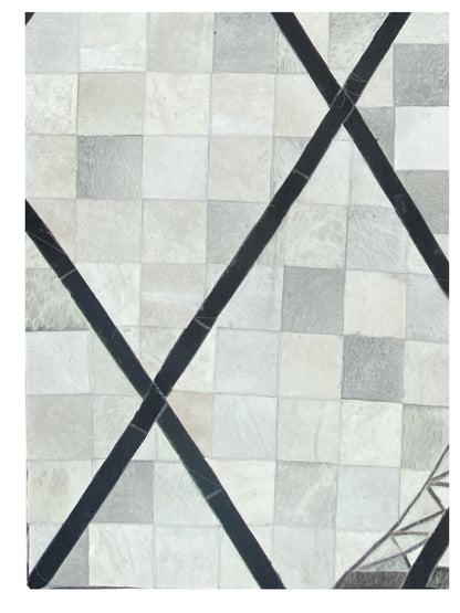 Artisan Olivia White Grey Modern Crafted Rug
