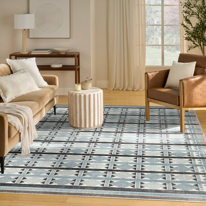 Nourison Home Nordic  Blue  Contemporary
