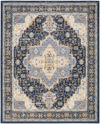 Nourison Home Nourison Essentials Persian NRE07 Navy Traditional Power-loomed Rug